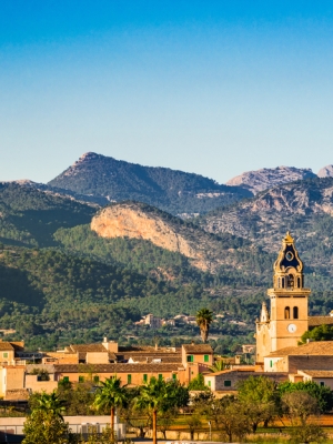 Spain,Balearic,Islands,,Majorca,Panorama,Landscape,View,Of,The,Village