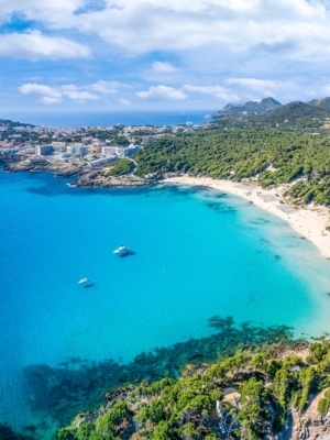 Aerial,View,Of,Cala,Agulla,And,Beautiful,Coast,At,Cala