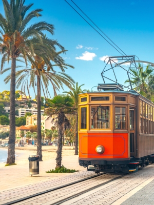 The,Famous,Orange,Tram,Runs,From,Soller,To,Port,De